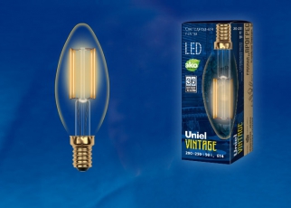 Лампа светодиодная LED-A60-6W/GOLDEN/E27 GLV21GO LED Vintage. «груша», золотистая колба | UL-00002355 | Uniel