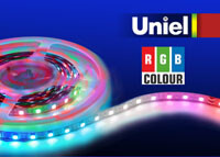 Лента светодиодная мультиколор ULS-5050-60LED/m-10mm-IP20-DC24V-14,4W/m-5M-RGB | 04932 | Uniel