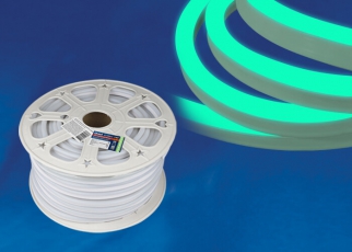 Лента светодиодная 220В IP67 NEON 50м зеленый свет ULS-N21-2835-120LED лента /m-8mm-IP67-220V-8W/m-50M-GREEN| UL-00003767 | Uniel