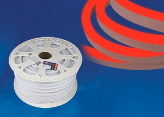 Лента светодиодная 220В IP75 NEON 50 м Красный свет ULS-N21-2835-120LED лента /m-8mm-IP67-220V-8W/m-50M-RED | UL-00003770 | Uniel