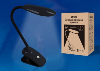 Светильник настольный TLD-546 Black/LED/350Lm/4500K «прищепка» 5W Черный | UL-00002233 | Uniel