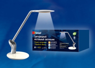 Светильник настольный TLD-547 White/LED/400Lm/3300-6000K/Dimmer 8W сенсор диммер Белый | UL-00002342 | Uniel