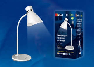 Светильник настольный TLD-548 White/LED/300Lm/3300-6000K/Dimmer 6W сенсор диммер Белый | UL-00002379 | Uniel