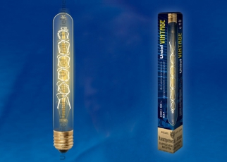 Лампа накаливания ЛОН Vintage IL-V-L28A-60/GOLDEN/E27 CW01 «цилиндр», длина 185 мм. нити CW | UL-00000484 | Uniel
