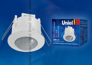USN-15-360R-1200W-3LUX-6M-0,6-1,5m/s-WH Датчик движения, упак. блистер | 06567 | Uniel