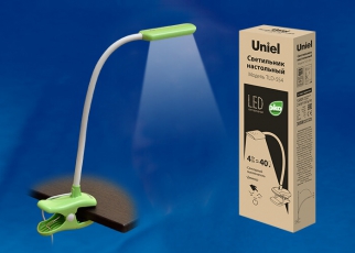 Светильник настольный TLD-554 Green/LED/400Lm/5500K/Dimmer «прищепка» 4W сенсор Зеленый | UL-00003647 | Uniel