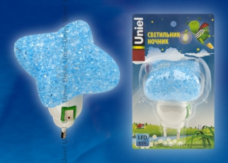 Светильник-ночник DTL-309-Звездочка/BLUE/1LED/01W выключатель на корпусе. | 10334 | Uniel