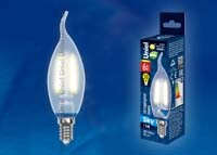 Лампа светодиодная LED-CW35-6W/WW/E14/FR PLS02WH LED. 