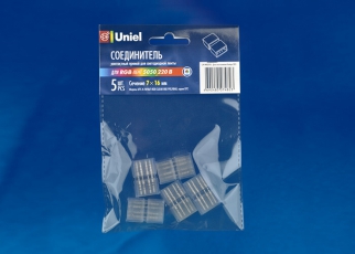 Коннекторы для светодиодной ленты 220В 5050RGB, 4 контакта UTC-K-14/B67-RGB CLEAR 005 POLYBAG прозрачный 5 шт/упак | 10826 | Uniel