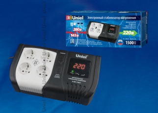 U-ARS-1500/1 Стабилизатор напряжения серии StandardExpert 1500 ВА | 09623 | Uniel
