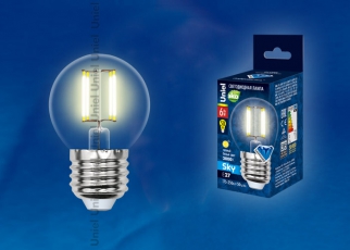 Лампа светодиодная LED-G45-6W/WW/E27/CL PLS02WH LED. 