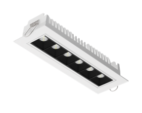 Светильник светодиодный DL-STELLAR встраиваемый поворотный 199x62x45mm 15W 3000K 34град белый | V1-R0-00409-10L25-2001530 | VARTON