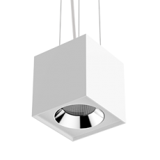 Светильник светодиодный DL-02 Cube подвесной 150х160 мм 36Вт 3000K 35° RAL9010 белый мат. | V1-R0-00360-30000-2003630 | VARTON