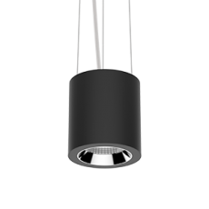 Светильник светодиодный DL-02 Tube подвесной 125х135 мм 18Вт 4000K 35° RAL9005 черный муар | V1-R0-90113-30000-2001840 | VARTON