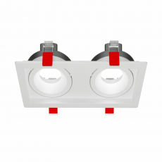 Рамка для модульного светильника FLEX 50 11 двойная встраиваемая 110х220х55мм RAL9010 поворотная | V1-R0-00435-10010-2000000 | VARTON