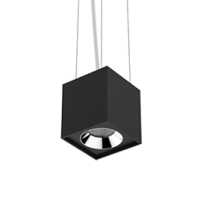 Светильник светодиодный DL-02 Cube подвесной 100х110 мм 12Вт 3000K 35° RAL9005 черный муар DALI | V1-R0-90360-30D01-2001230 | VARTON