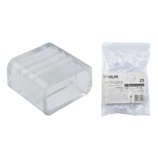 Заглушка для LED ленты 3528/2835, 10 мм, прозрачный, UCW-Q220 K10 CLEAR 025 POLYBAG 25 шт/упак | 10973 | Volpe