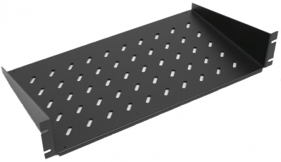 Полка угловая WZ-5714-52-00-161 1U x 446 x 350 mm (до 6 кг), цвет черный (RAL 9005) | 47894 | Zpas